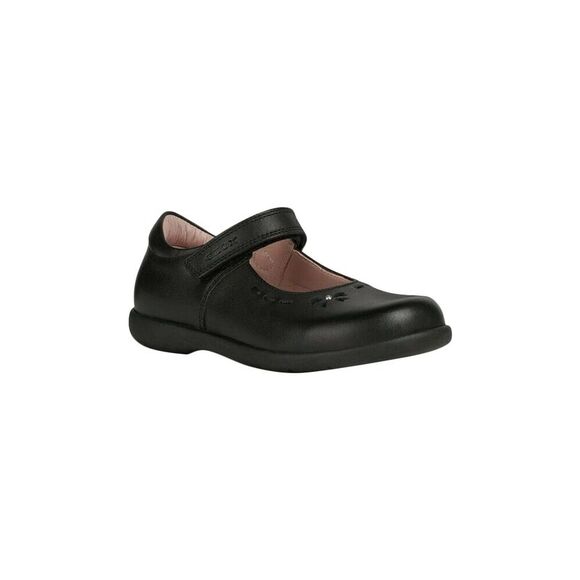 Geox Girls Naimara Ballerina Leather Mary Janes / Black